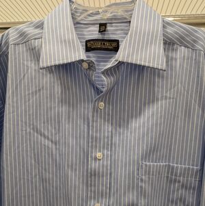 Donald J. Trump Blue Striped Dress Shirt